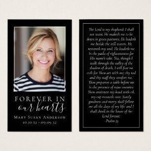 Black Forever in Our Hearts Memorial Kaart