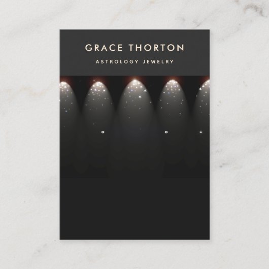Black Formal Earring Display Kaart Visitekaartje (Voorkant)