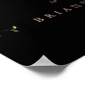 Black Formal Royal Floral Mariage Affiche de bienv (Coin)