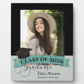 Black Frame Graduation Keepsake Photo Plaque (Devant)