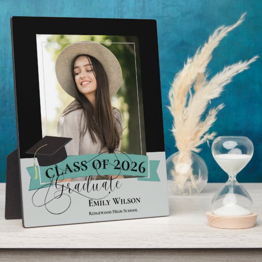 Black Frame Graduation  Keepsake Photo Plaque (Côté)
