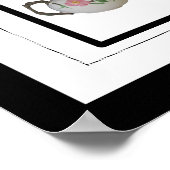 Black Framed Teapots Poster (Hoek)