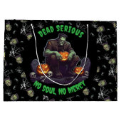 🖤 Black Frankenstein Halloween Gift Bag 💀🎃 Groot Cadeauzakje (Achterkant)