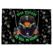 🖤 Black Frankenstein Halloween Sac cadeau 💀 🎃 (Dos)