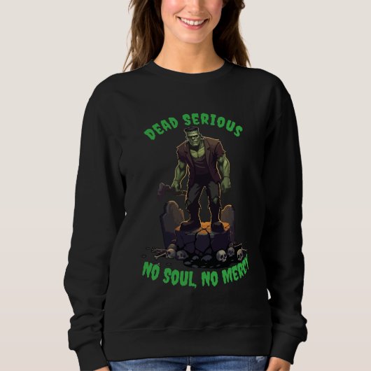🖤 Black Frankenstein Halloween Sweatshirt 💀 🎃 U (Devant)