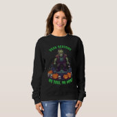 🖤 Black Frankenstein Halloween Sweatshirt 💀 🎃 U (Devant entier)