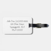 Black French Bulldog Bagagelabel (Achterkant horizontaal)