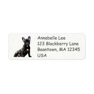 Black French Bulldog Etiket