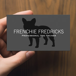 Black French Bulldog Silhouette   Grijs van Honden Visitekaartje