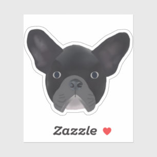 Black French Bulldog Sticker