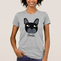 Black French Bulldog T-shirt personnalisé