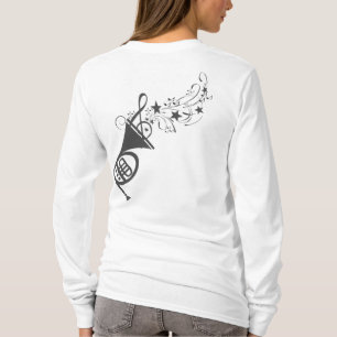 Black French Horn Brass Musicians Music Festival T-shirt