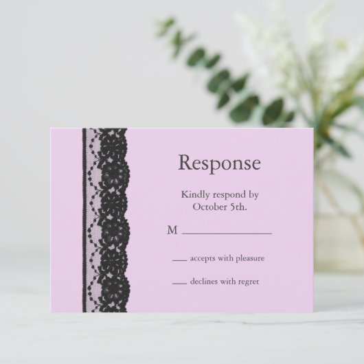 Black French Lace RSVP (Staand voorkant)