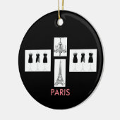 Black French Paris Threaded kerstversiering Keramisch Ornament (Links)