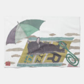 Black Frenchie, French Bulldog, Pop Dog Art Theedoek (Horizontaal)