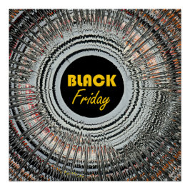 Black Friday advert with original spin art Perfect Poster