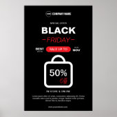 Black Friday Custom Logo Poster (Voorkant)