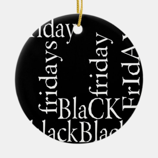 Black Friday Design Keramisch Ornament (Voorkant)