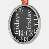 Black Friday Design Metalen Ornament (Links)