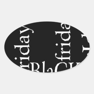 Black Friday Design Ovale Sticker
