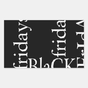 Black Friday Design Rechthoekige Sticker