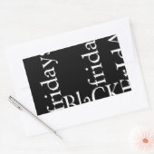 Black Friday Design Rechthoekige Sticker (Envelop)