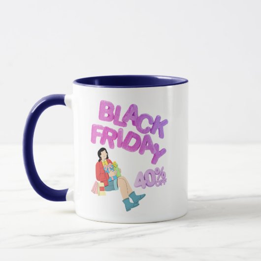 Black Friday Mok - Blauwe & Witte Koffiekop | 40% (Links)