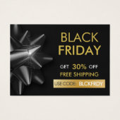 Black Friday Sale Classic Bow QR Code Carte de réd (Devant)