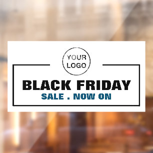 Black Friday Sale en bedrijfslogo Raamsticker
