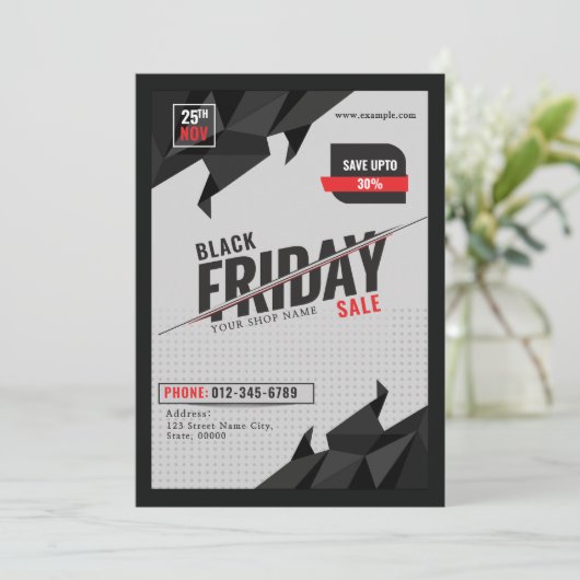 Black Friday Sale Flyer Sjabloon (Staand voorkant)