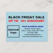 Black Friday Sale op lichtblauwe behuizing Kaart (Voorkant)