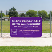 Black Friday Sale op Paarse rechthoekige banner (Insitu)
