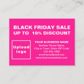 Black Friday Sale op Roze Behuizing Kaart (Voorkant)