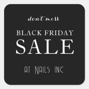 BLACK FRIDAY SALE STICKER ZWART WIT RETAIL