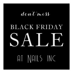 BLACK FRIDAY SALE ZWART WIT ROOD MINIMAL RETAIL PERFECT POSTER