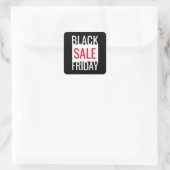 BLACK FRIDAY SALE ZWART WIT ROOD VIERKANT STICKER (Tas)