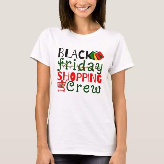 Black Friday Shopping Crew T-shirt (Voorkant)