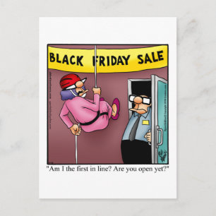 Black Friday Shopping Humor Briefkaart