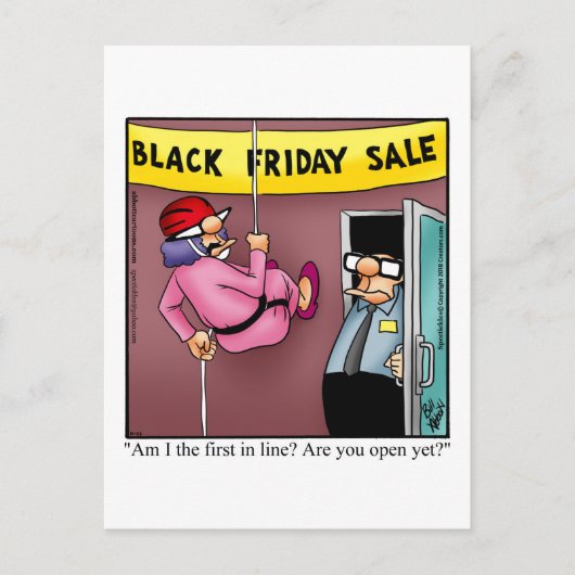 Black Friday Shopping Humor Briefkaart (Voorkant)
