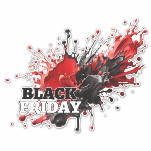 Black Friday splash Sticker (Voorkant)