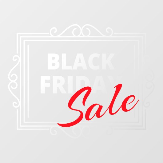 Black Friday Store Sale Rood en Wit Raamsticker (Vel)