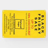 Black Friday Vente sur bannière jaune (Horizontal)