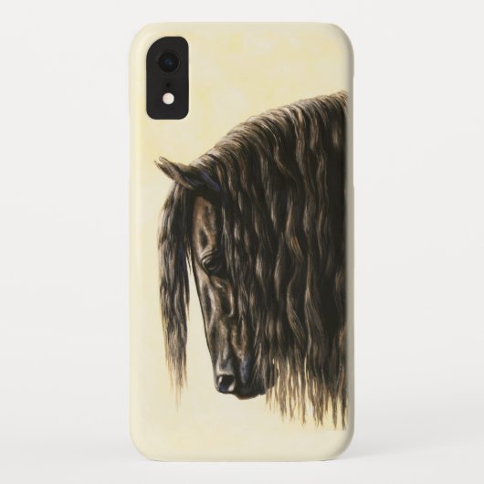 Black Friesian Draft Horse Case-Mate iPhone Case (Achterkant)