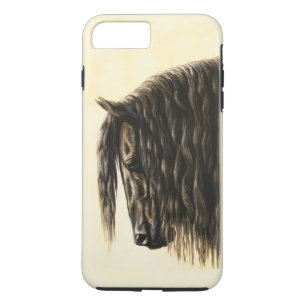 Black Friesian Draft Horse iPhone 8 Plus / 7 Plus Hoesje
