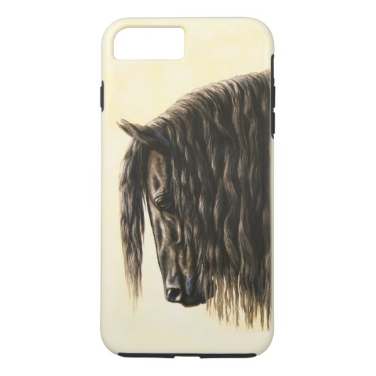 Black Friesian Draft Horse Case-Mate iPhone Case (Achterkant)
