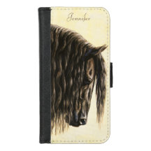 Black Friesian Draft Horse