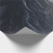 Black Friesian Horse Cadeaupapier (Hoek)