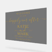 Black Frosted nog lang en gelukkig na Gold Welcome Acryl Bord (Hoek)