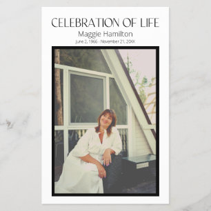 Black Funeral Celebration of Life Programmabudget Flyer