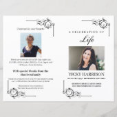 Black  Funeral Program Sjabloon (Voorkant)